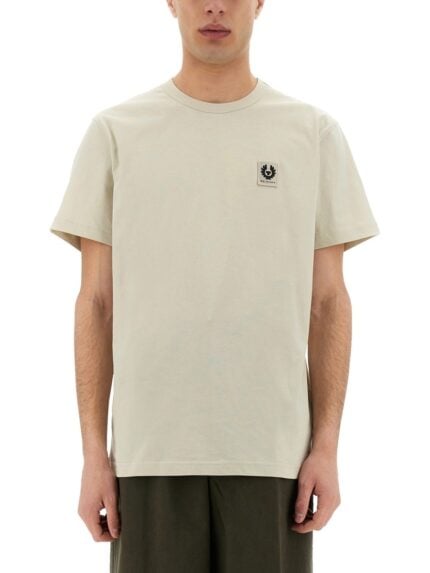 BELSTAFF T-SHIRT WITH LOGO PATCH