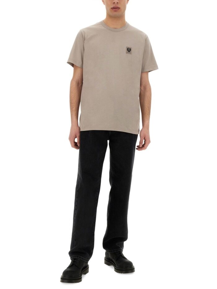 BELSTAFF T-SHIRT WITH LOGO PATCH