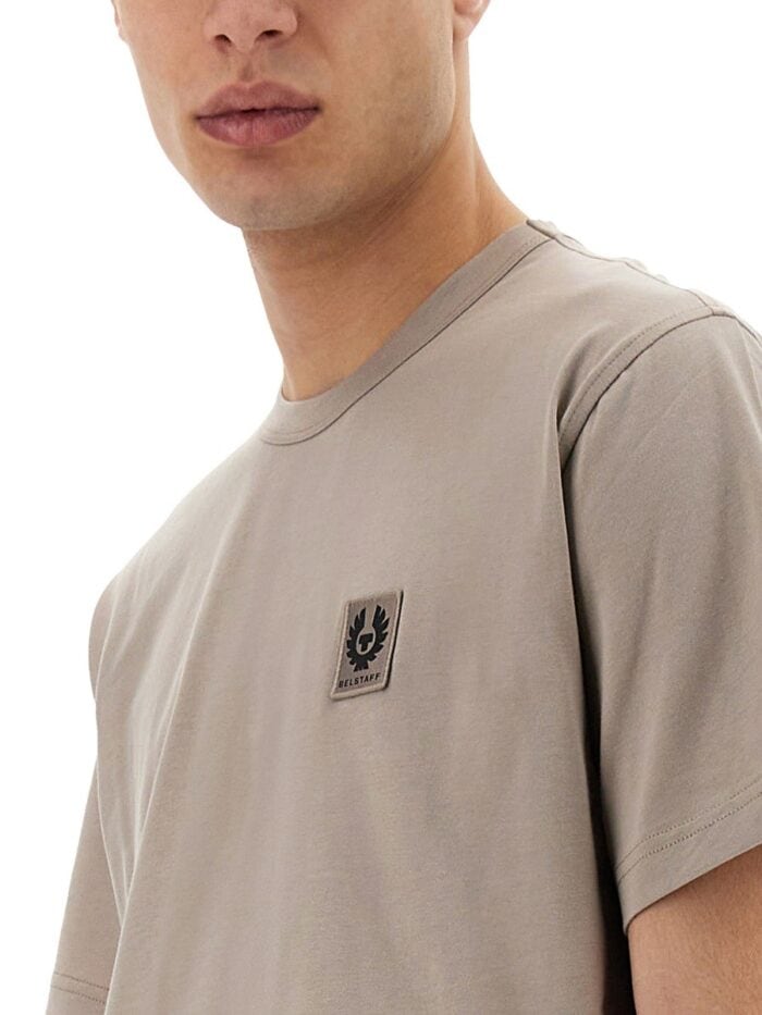 BELSTAFF T-SHIRT WITH LOGO PATCH