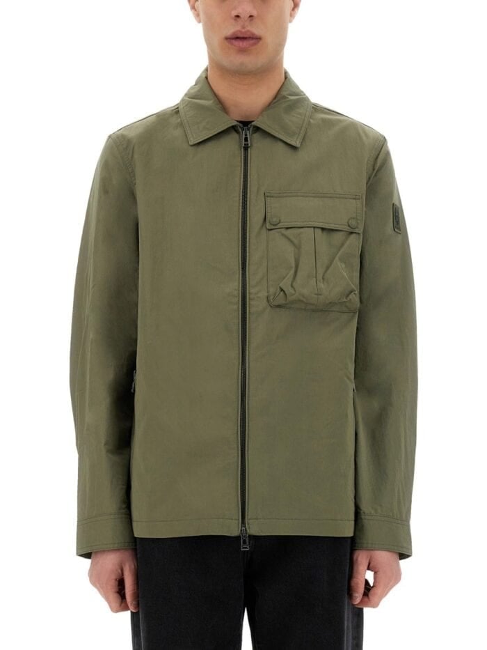 BELSTAFF ZIPPERED SHIRT JACKET