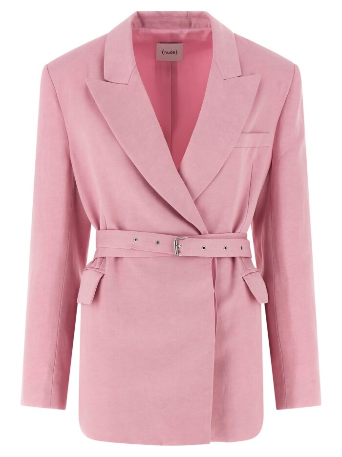 nude belt blazer NUDE Belt Blazer