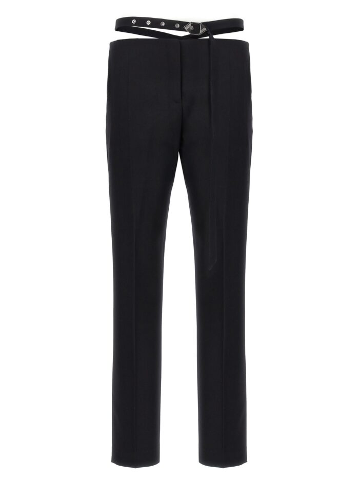 the attico belt detail trousers The Attico Belt Detail Trousers