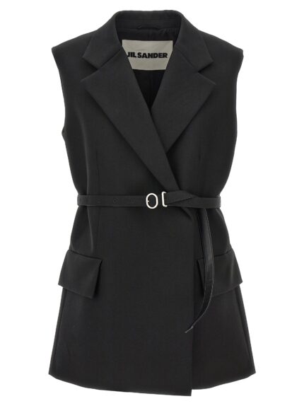 JIL SANDER Belt Wool Vest