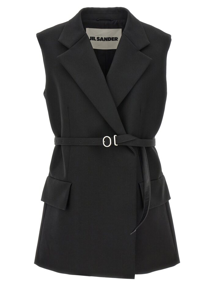 jil sander belt wool vest JIL SANDER Belt Wool Vest