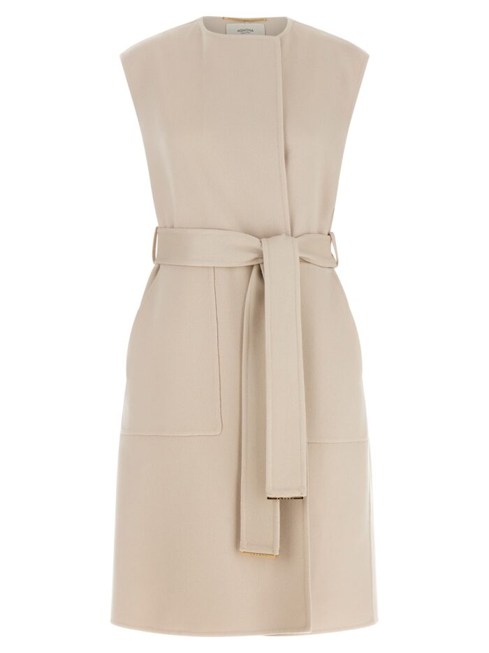 agnona belted vest AGNONA Belted Vest
