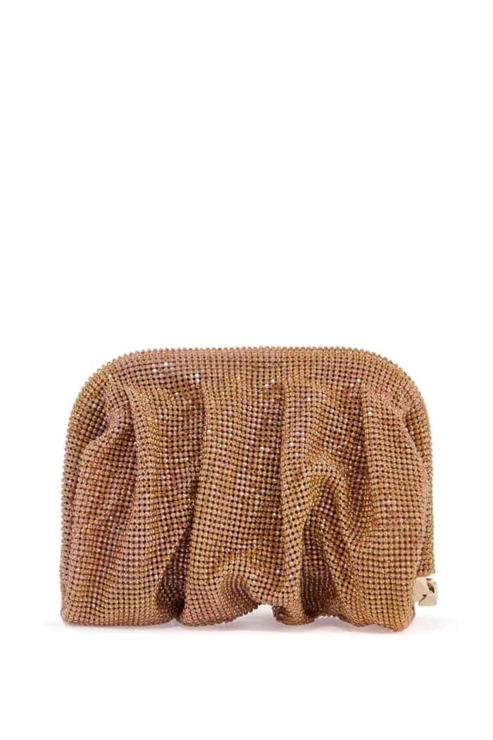 BENEDETTA BRUZZICHES La Petite Handbag In Gold Strass Mesh From The Venus Collection