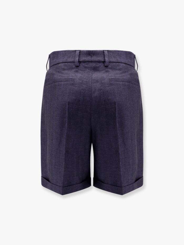 BERLUTI Linen Pleated Bermuda Shorts