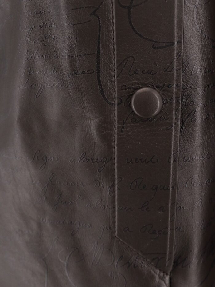 BERLUTI Scritto B-way Printed Leather Jacket