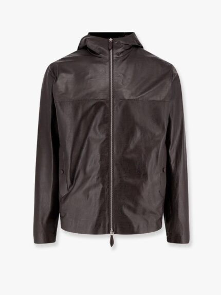 BERLUTI Scritto B-way Printed Leather Jacket