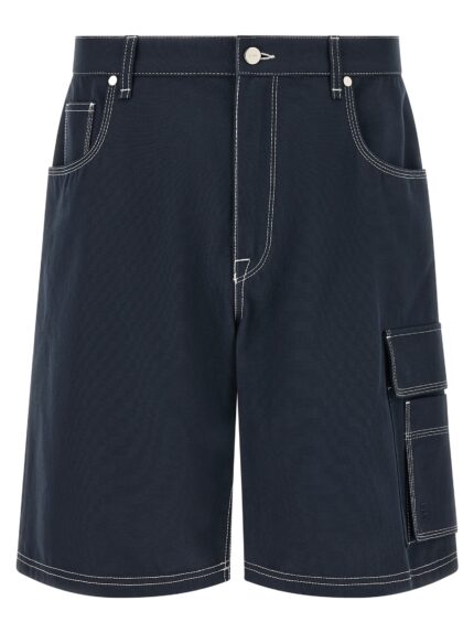 Fendi Bermuda Cargo Canvas Shorts