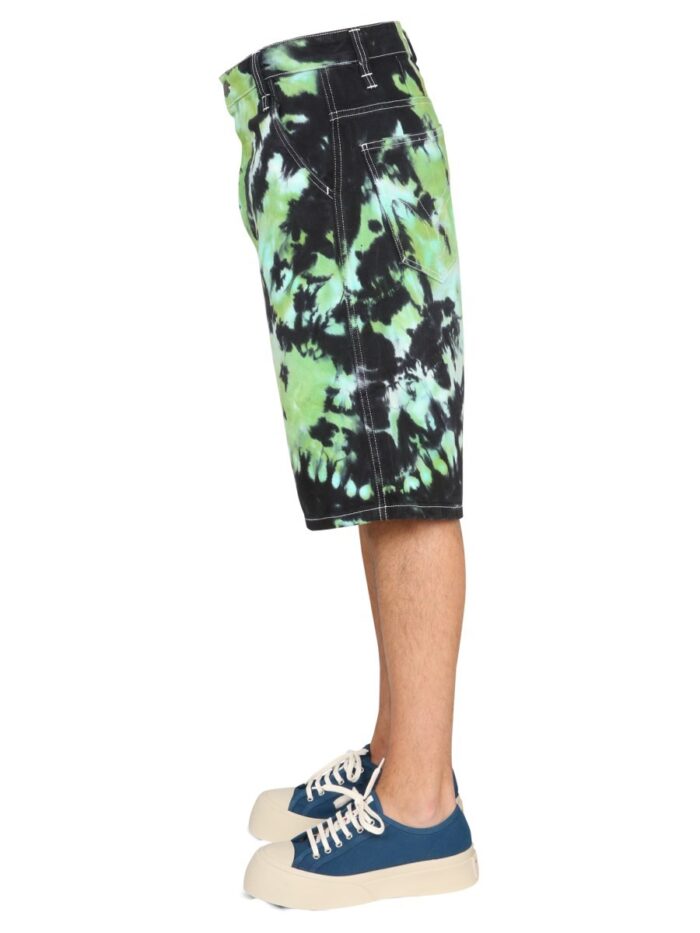 Ami Paris Bermuda Shorts With Tie Dye Pattern