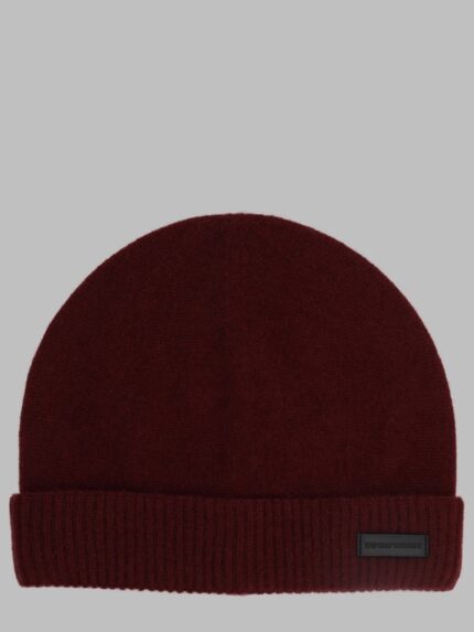Emporio Armani Berretto Con Bordo A Coste