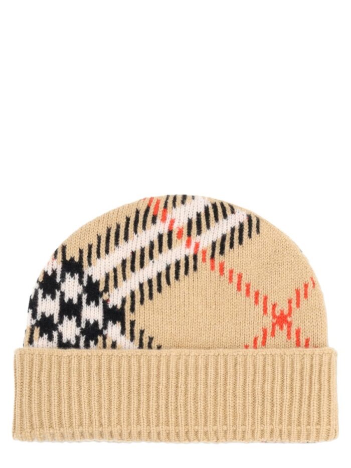 burberry berretto in cashmere con motivo check Burberry Berretto In Cashmere Con Motivo Check