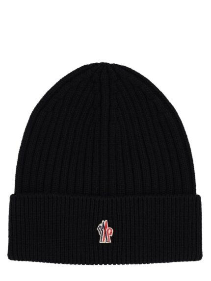 MONCLER GRENOBLE Berretto In Lana Con Patch Logo