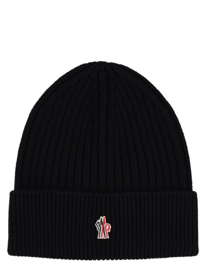 MONCLER GRENOBLE Berretto In Lana Con Patch Logo