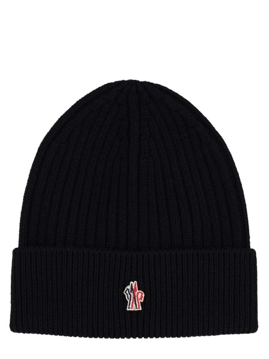MONCLER GRENOBLE Berretto In Lana Con Patch Logo