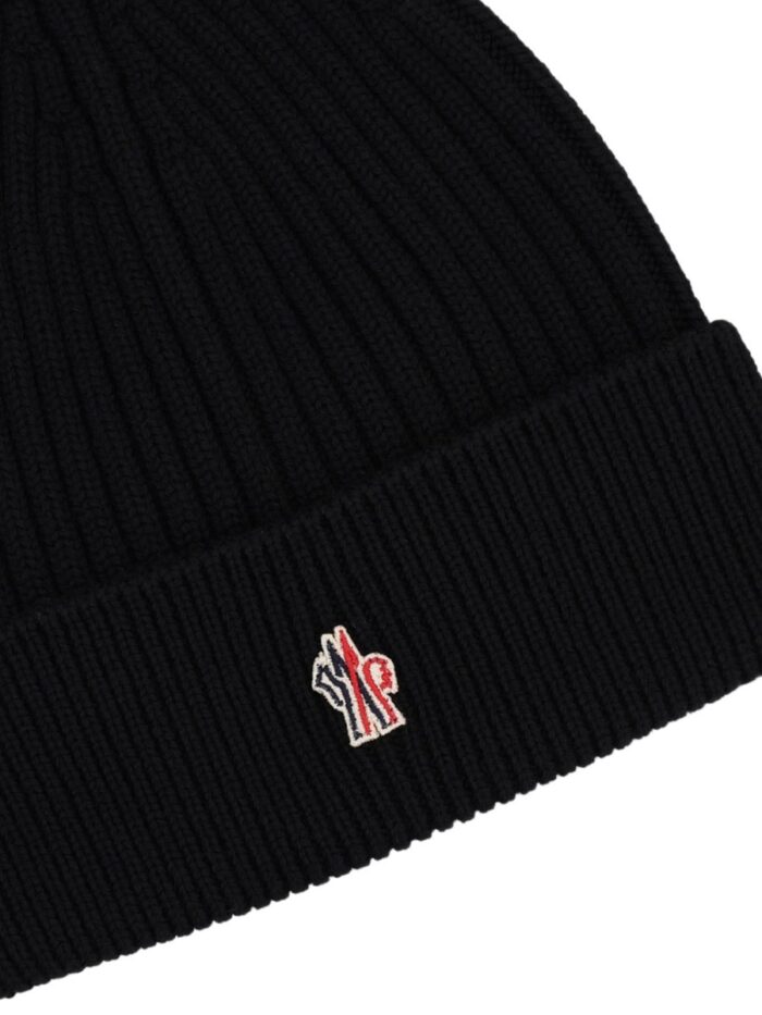 MONCLER GRENOBLE Berretto In Lana Con Patch Logo