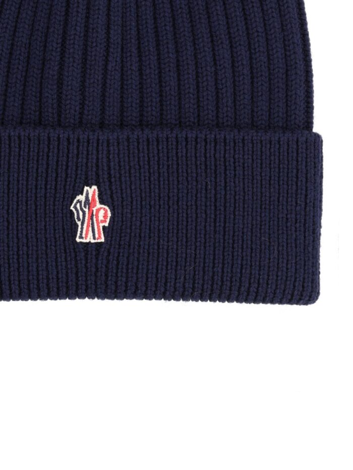 MONCLER GRENOBLE Berretto In Lana Con Patch Logo
