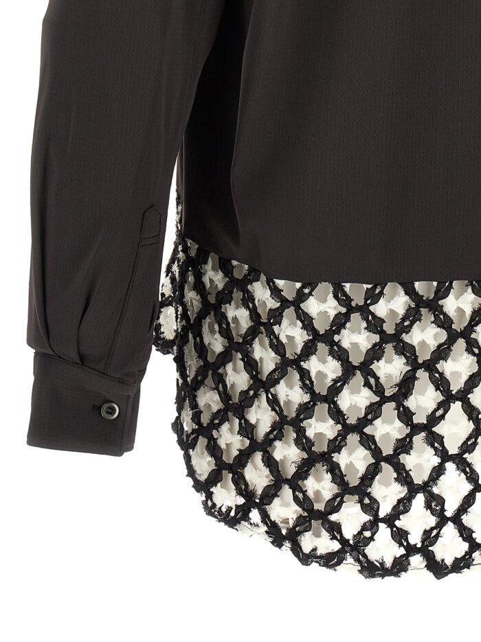 COMME DES GARÇONS HOMME PLUS Bicolor Mesh Insert Shirt