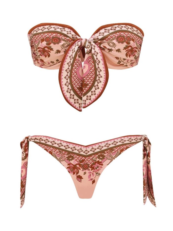 zimmermann bikini "aster" con dettaglio foulard ZIMMERMANN BIKINI "ASTER" CON DETTAGLIO FOULARD