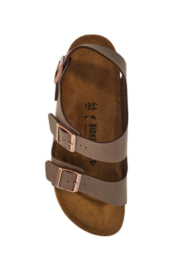 BIRKENSTOCK Birkoflor Mocca Sandals With Cork Sole And Adjustable Straps Milano