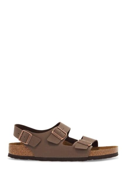 BIRKENSTOCK Birkoflor Mocca Sandals With Cork Sole And Adjustable Straps Milano