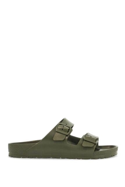 BIRKENSTOCK Khaki Synthetic Arizona Eva Slippers With Two Straps