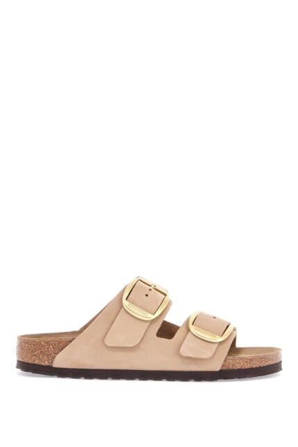 BIRKENSTOCK Nubuck Leather Sandals Sandcastle With Golden Buckles