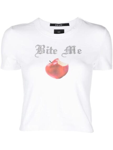 Bite Me Baby Ss Tee White