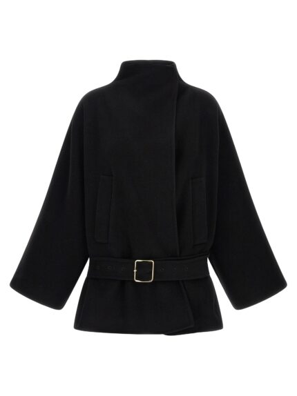 DARKPARK Black 'Alba Midi' Coat