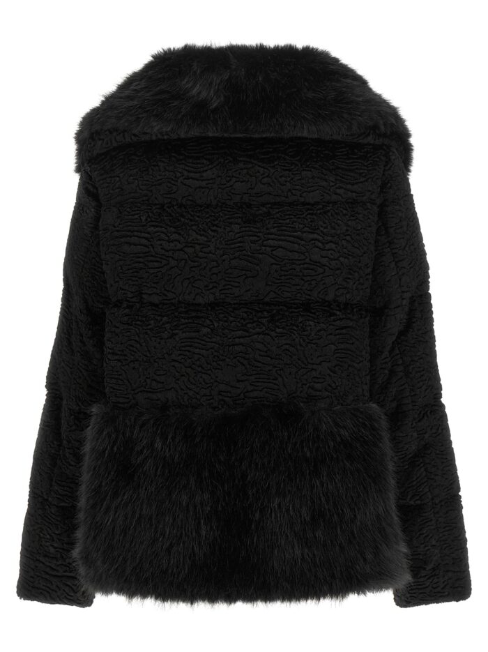 Herno Black Astrakhan Effect Jacket