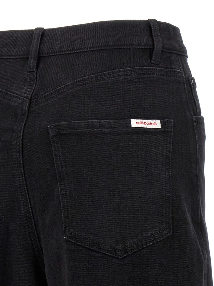 SELF PORTRAIT 'Black Barrel Leg' Jeans