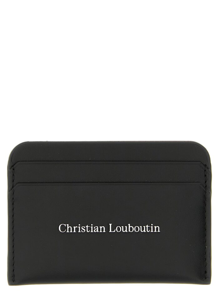 christian louboutin black 'canopy' card holder CHRISTIAN LOUBOUTIN Black 'Canopy' Card Holder