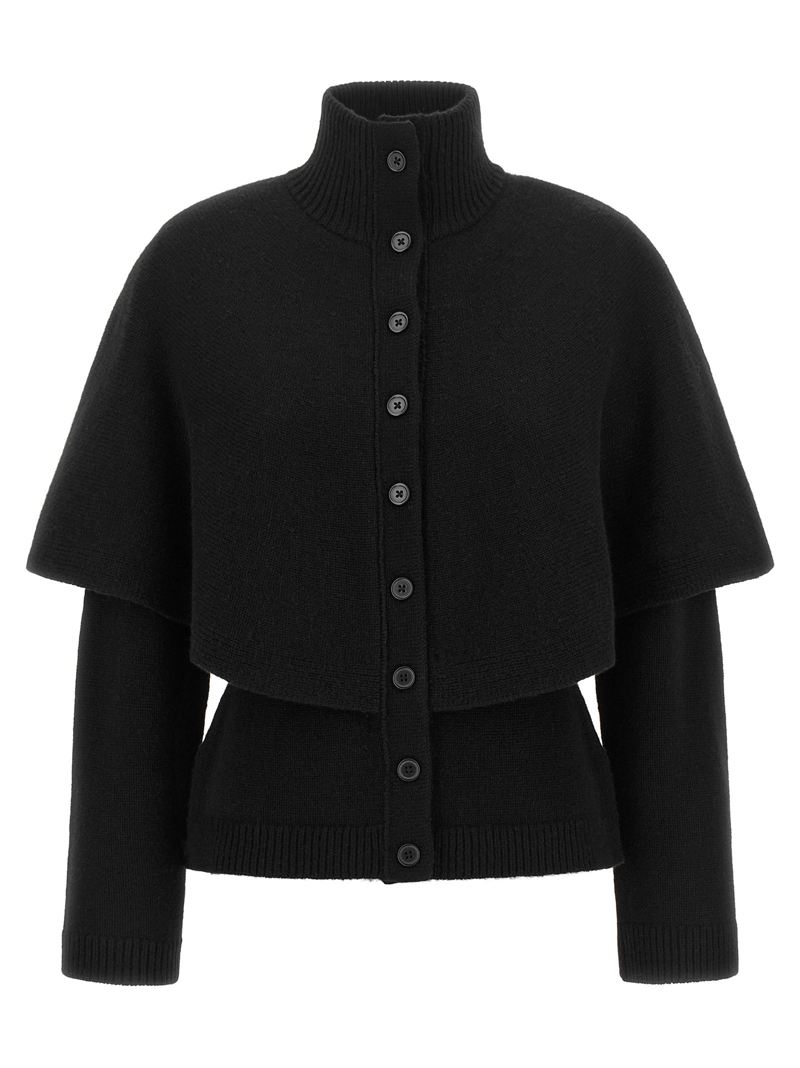 VINCE Black Cape Cardigan