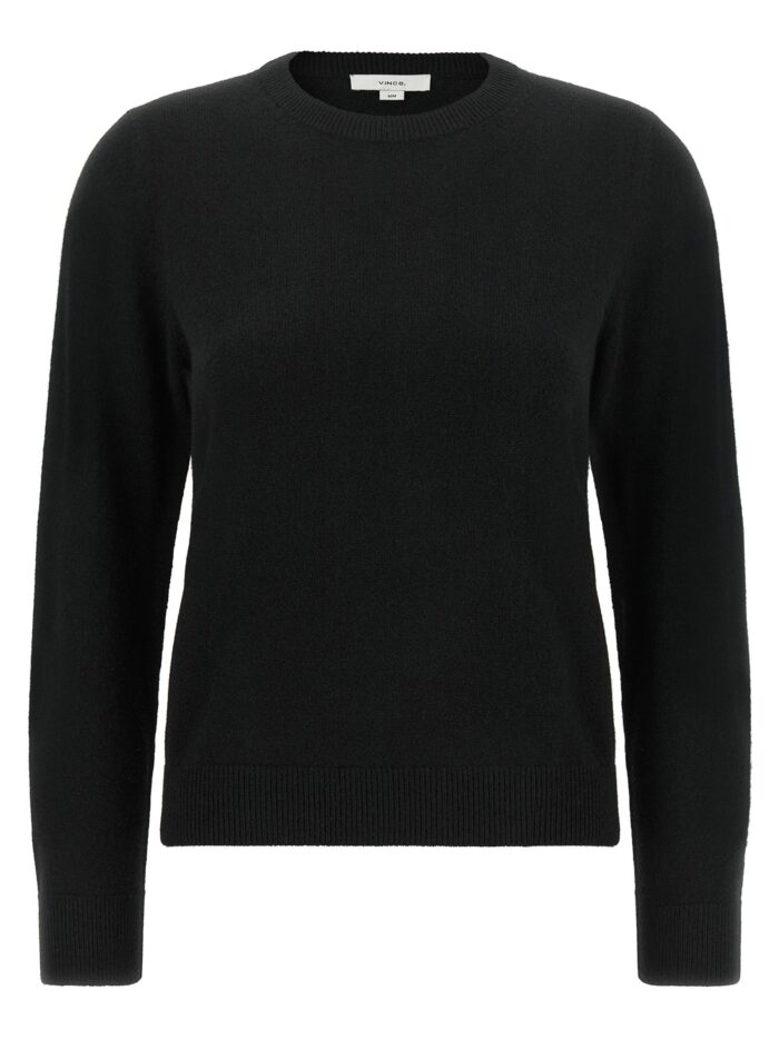 vince black cashmere crew neck sweater VINCE Black Cashmere Crew Neck Sweater