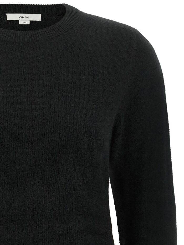 VINCE Black Cashmere Crew Neck Sweater