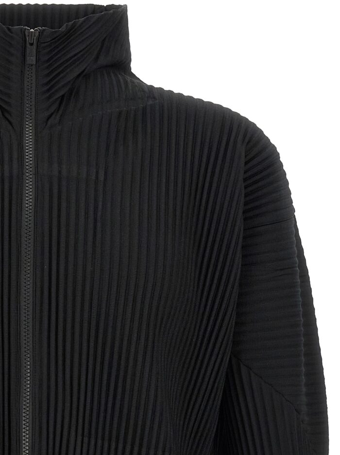 HOMME PLISSE' ISSEY MIYAKE Black 'Color Pleats 2' Cardigan