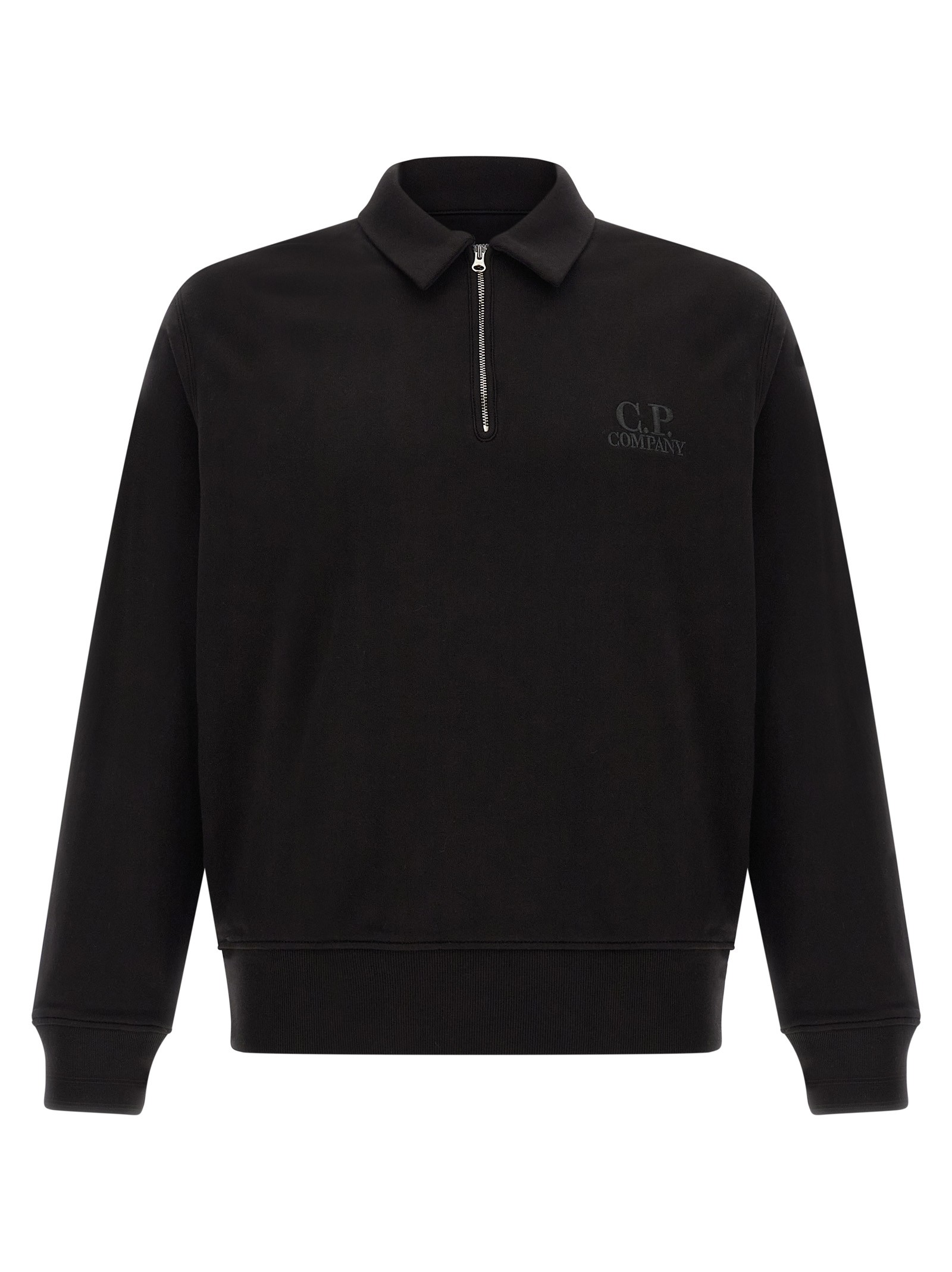 C.P. COMPANY Black Cotton Fleece Sweatshirt