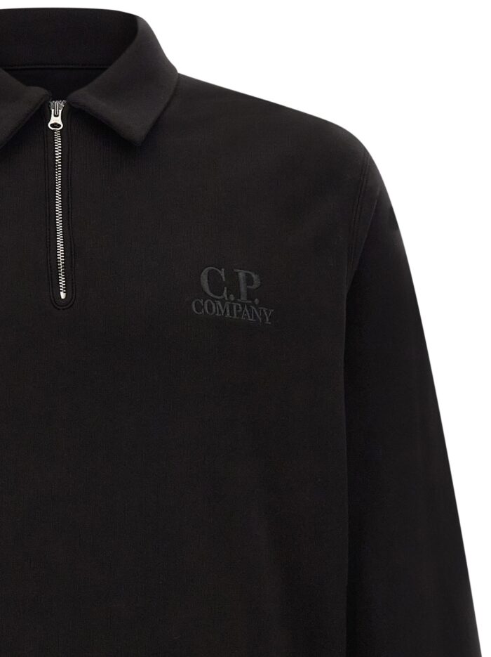C.P. COMPANY Black Cotton Fleece Sweatshirt