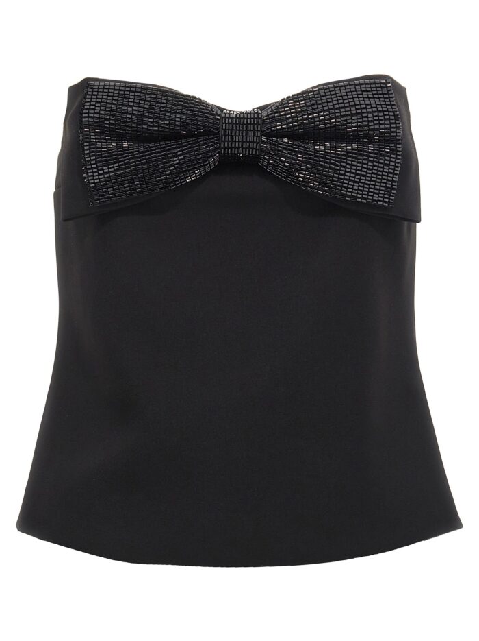 self portrait 'black crepe bandeau' top SELF PORTRAIT 'Black Crepe Bandeau' Top
