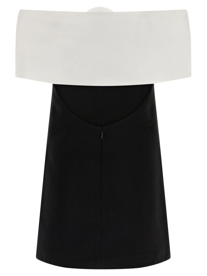 SELF PORTRAIT 'Black Crêpe Flower Mini' Dress