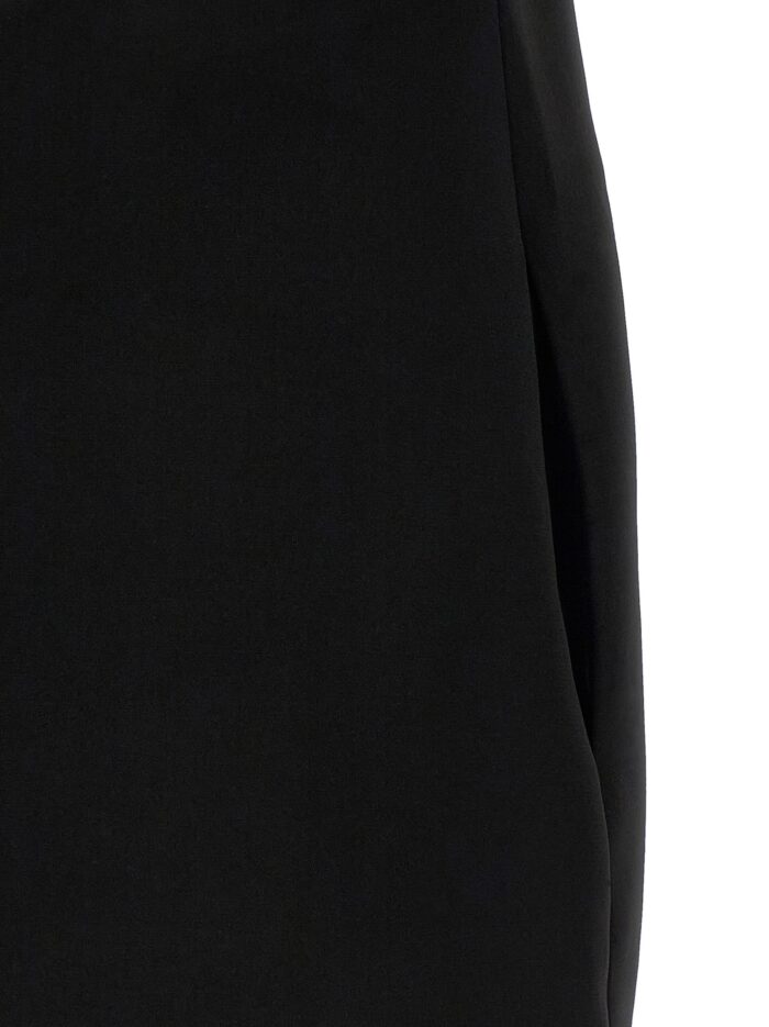 SELF PORTRAIT 'Black Crêpe Flower Mini' Dress