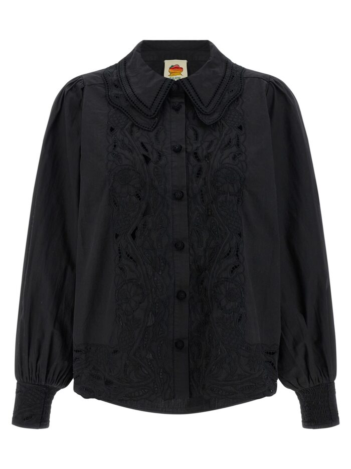 farm rio 'black embroidered' shirt FARM RIO 'Black Embroidered' Shirt