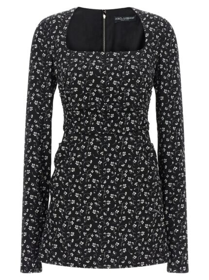Dolce & Gabbana Black Flower Dress