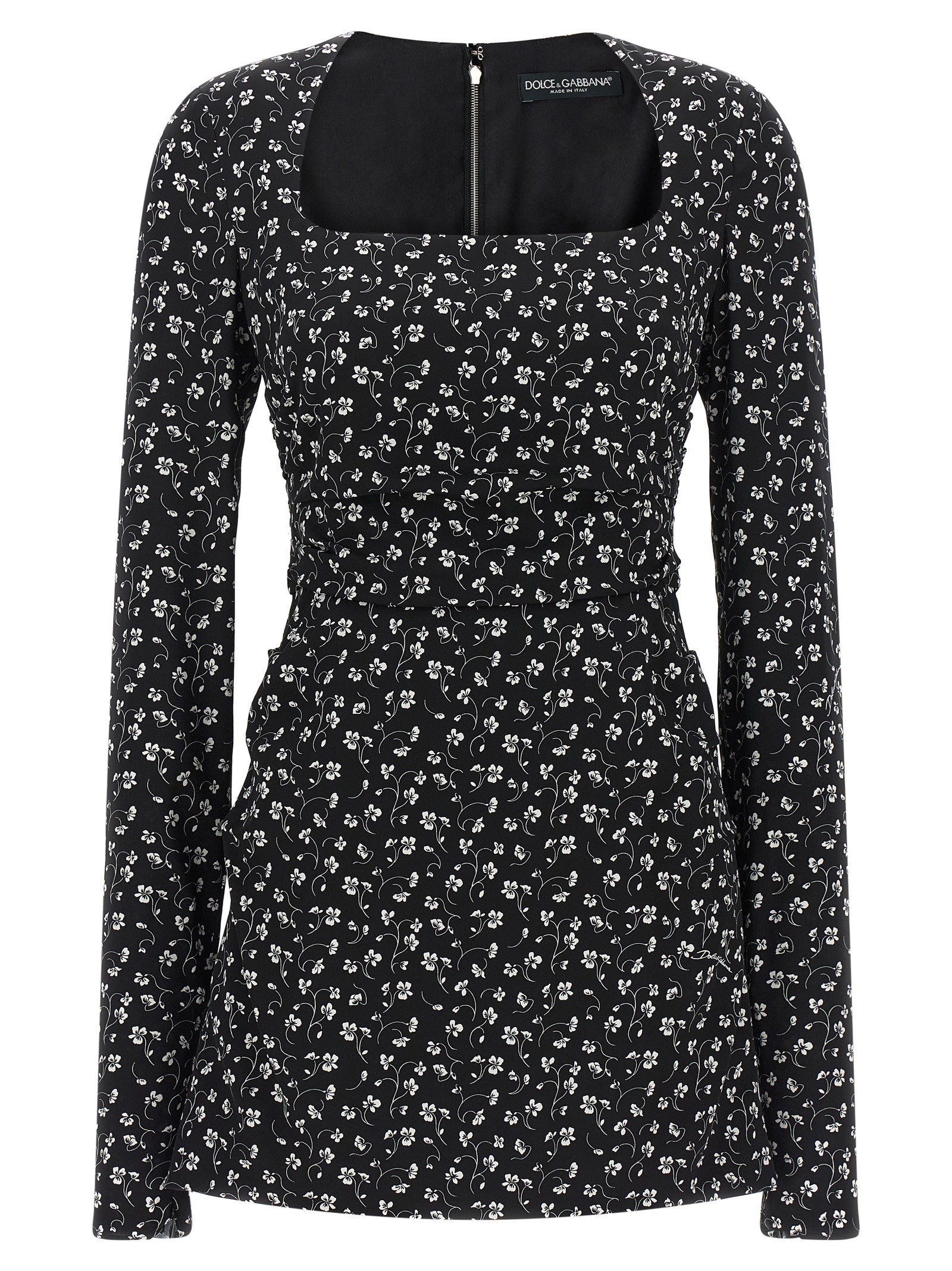 Dolce & Gabbana Black Flower Dress