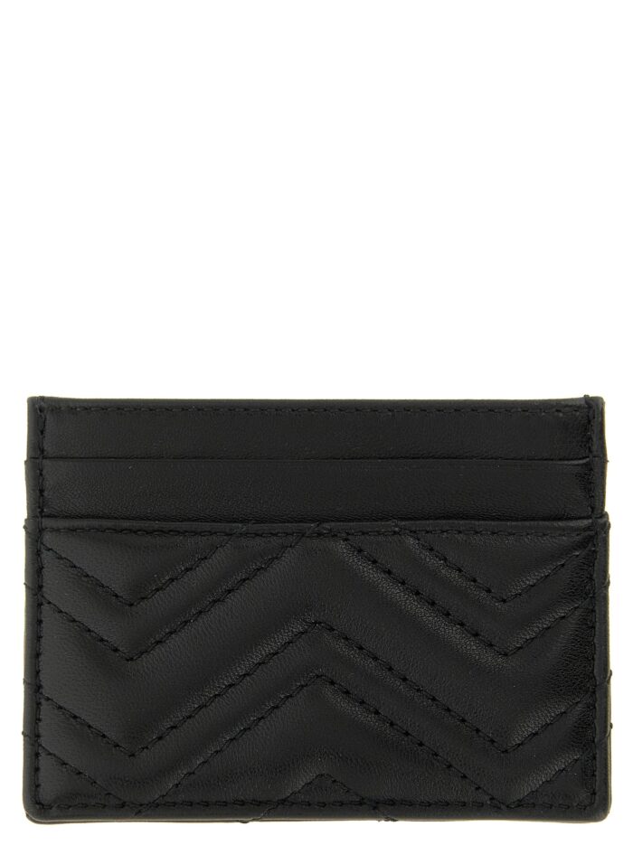 Gucci Black 'GG Marmont' Card Holder
