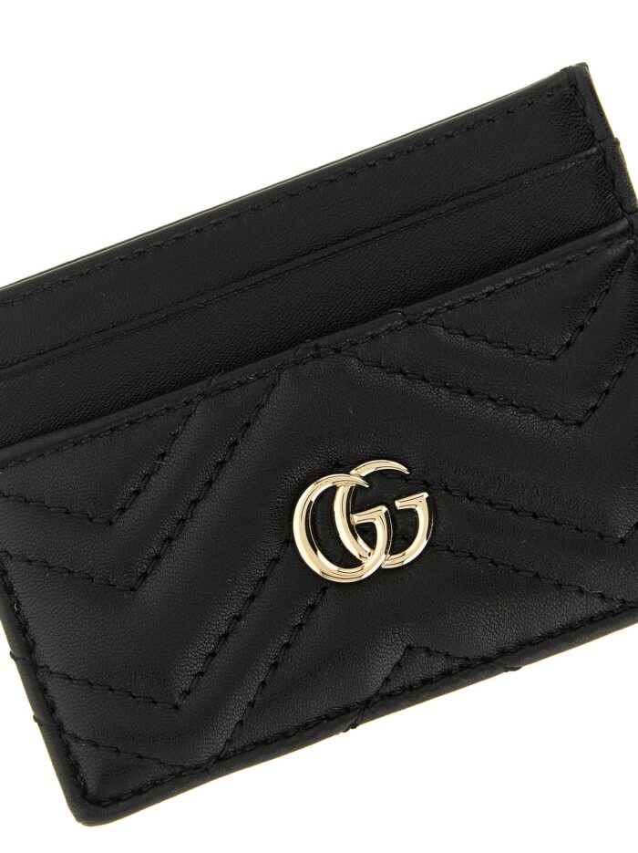 Gucci Black 'GG Marmont' Card Holder