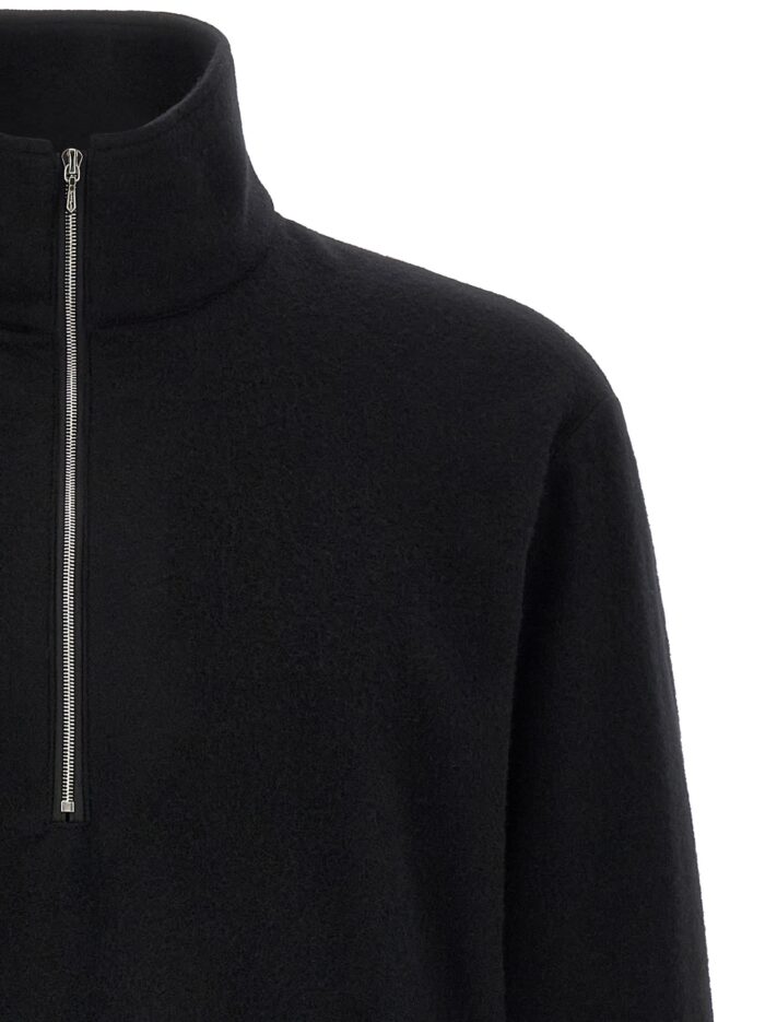 SSSTEIN Black Half-zip Fleece Sweater