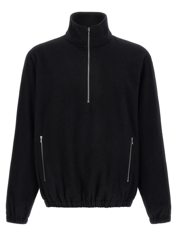 SSSTEIN Black Half-zip Fleece Sweater