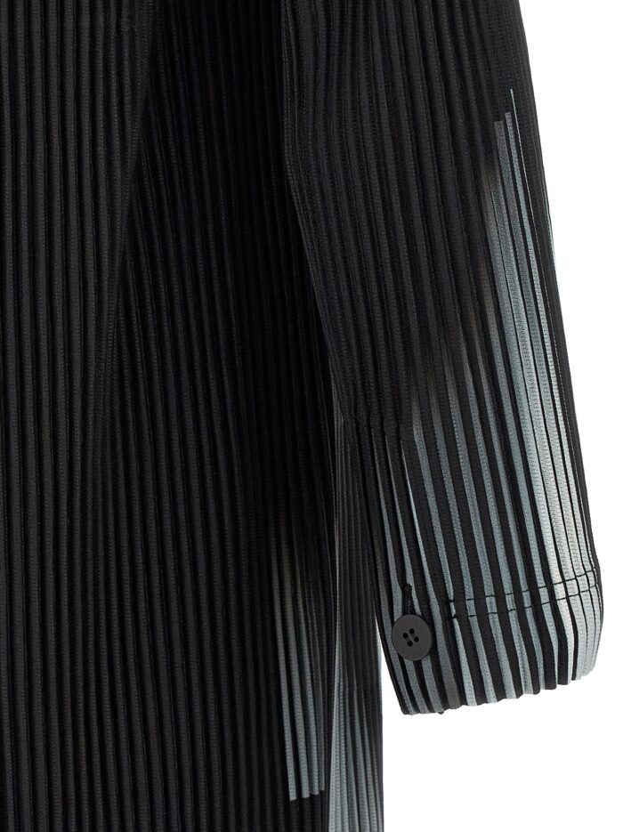 HOMME PLISSE' ISSEY MIYAKE Black 'In The Shadow' Coat